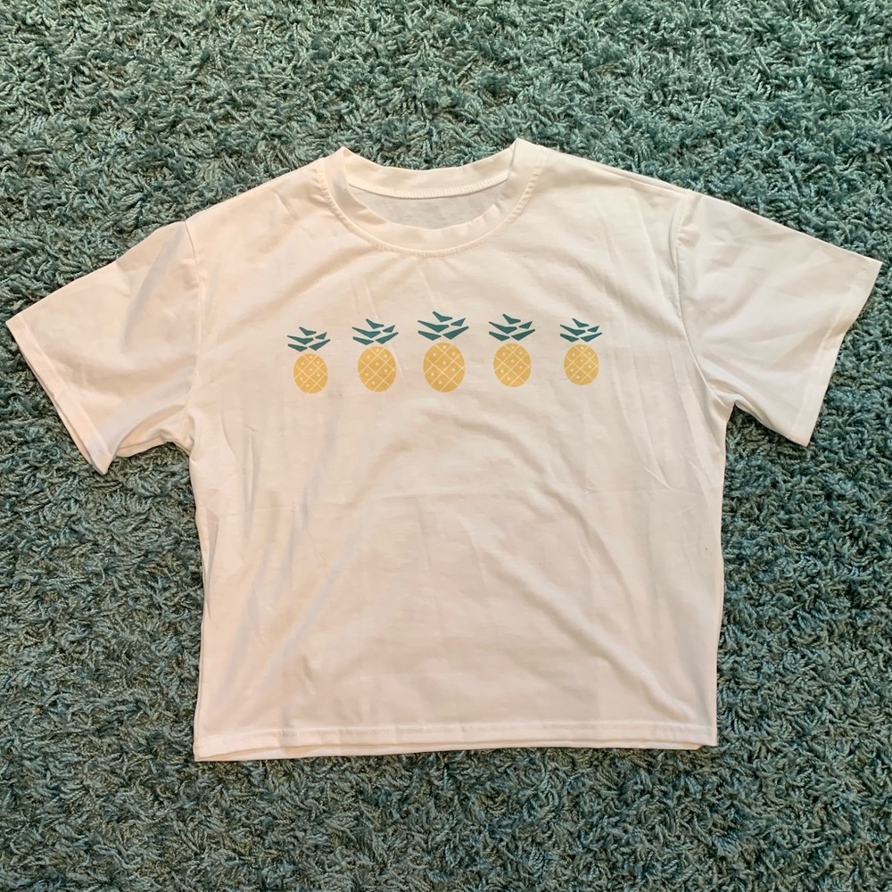 Pineapple Crop Top NWOT